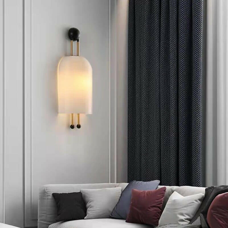 Nekka Sleek White Glass Lamp