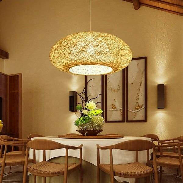 Nest Round Rattan Pendant Light