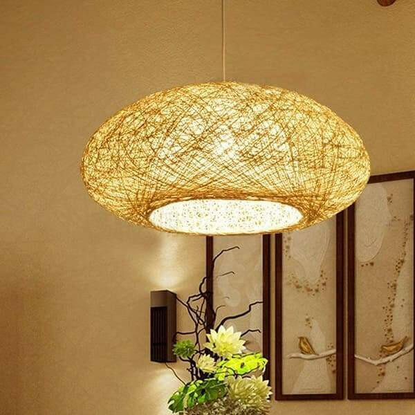 Nest Round Rattan Pendant Light