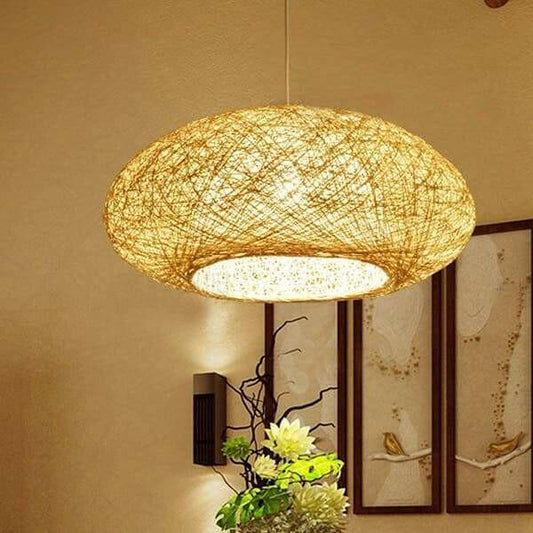 Nest Round Rattan Pendant Light