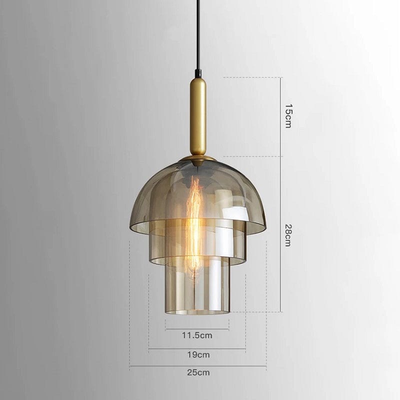 Niccolo - Cognac Glass Hanging Lamp Modern