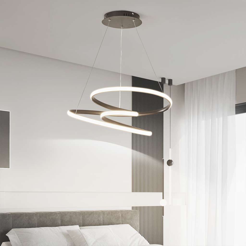 Chandelier Ceiling Light LED Nordic Geometric Ring Helix