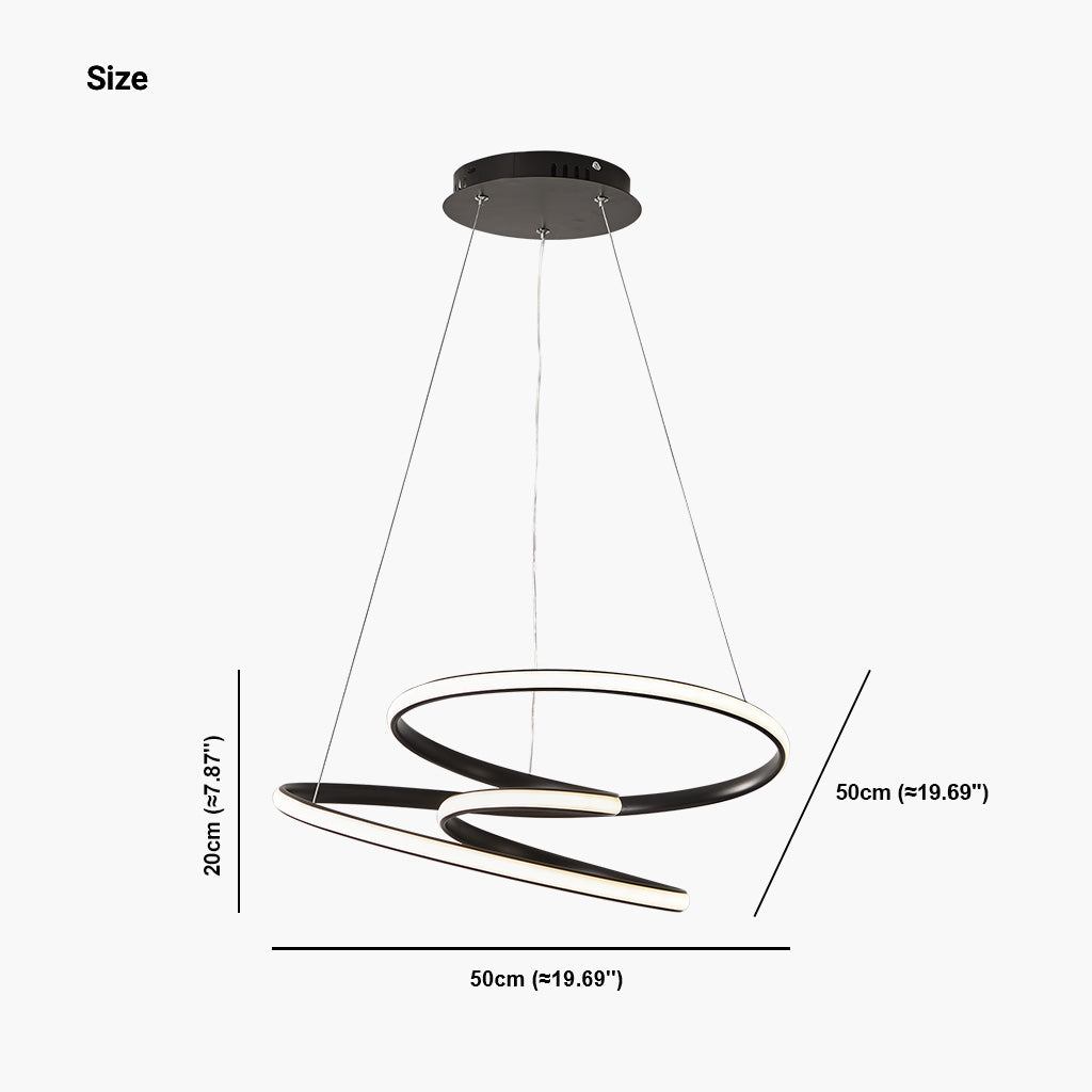 Chandelier Ceiling Light LED Nordic Geometric Ring Helix