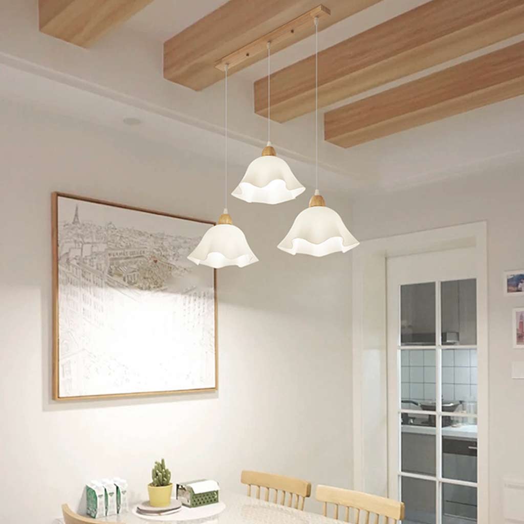Pendant Light Nordic Wood Floral Fixture