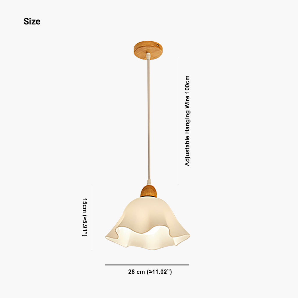 Pendant Light Nordic Wood Floral Fixture
