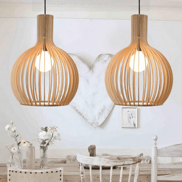 Nordic Wood Chandelier Handcraft Ceiling Lighting