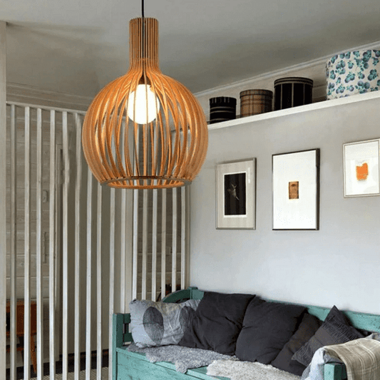 Nordic Wood Chandelier Handcraft Ceiling Lighting