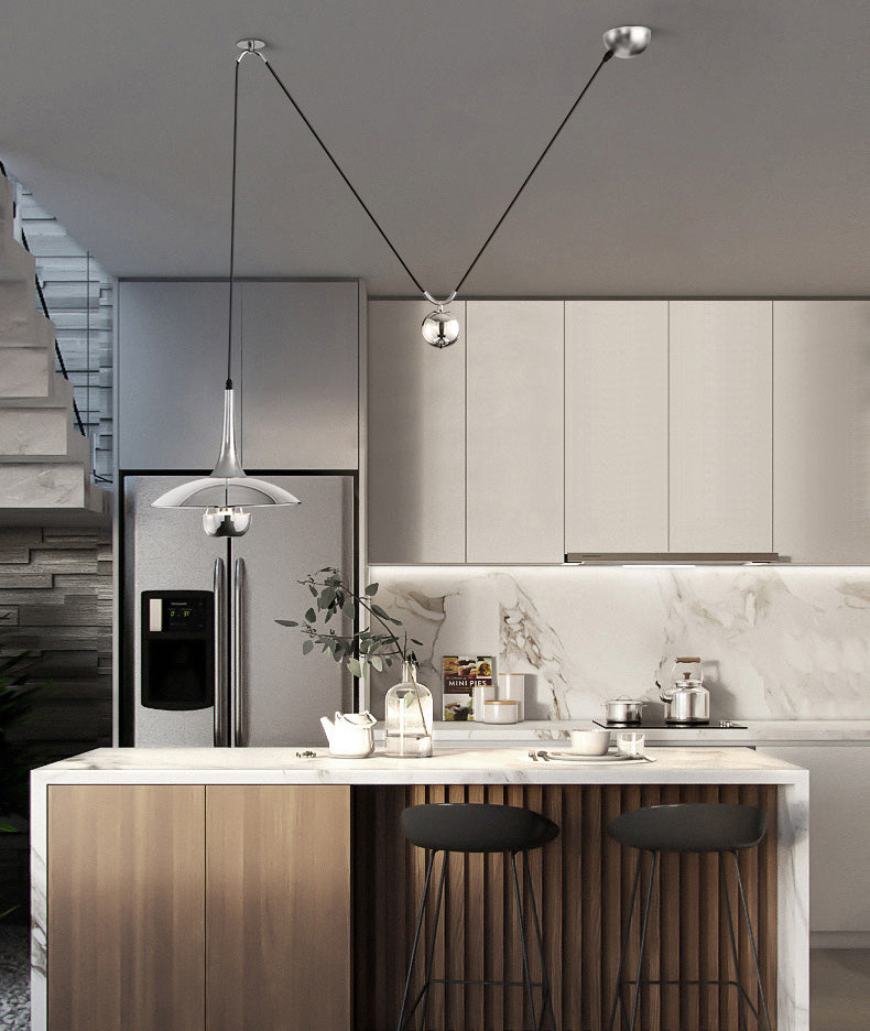 Designer creative height-adjustable shift UFO pendant lamps