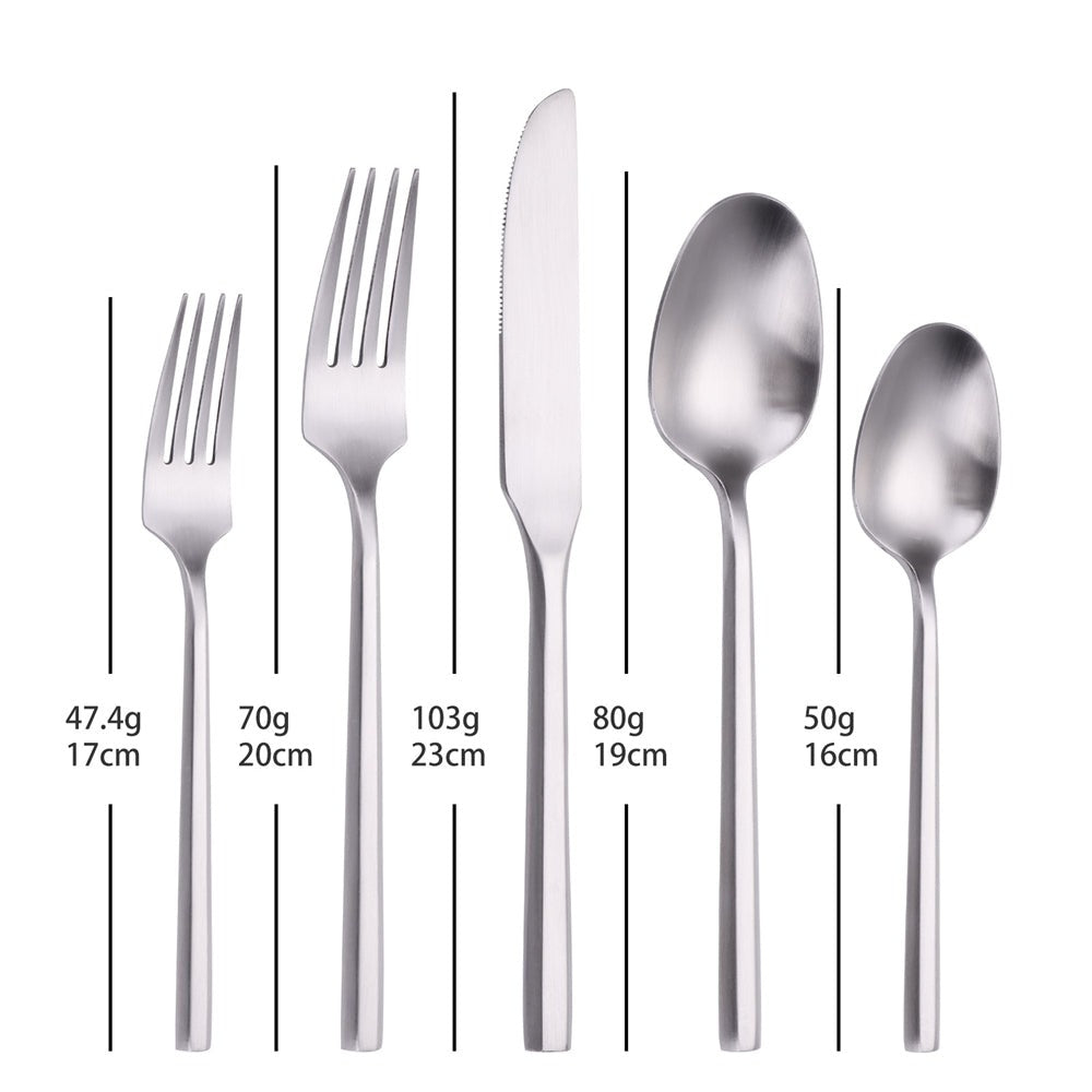 Monarque Matte Silver Cutlery Set