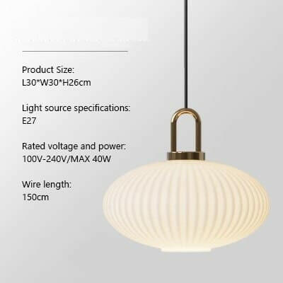 Ocker - Glass Pendant Lamp with Japanese Design