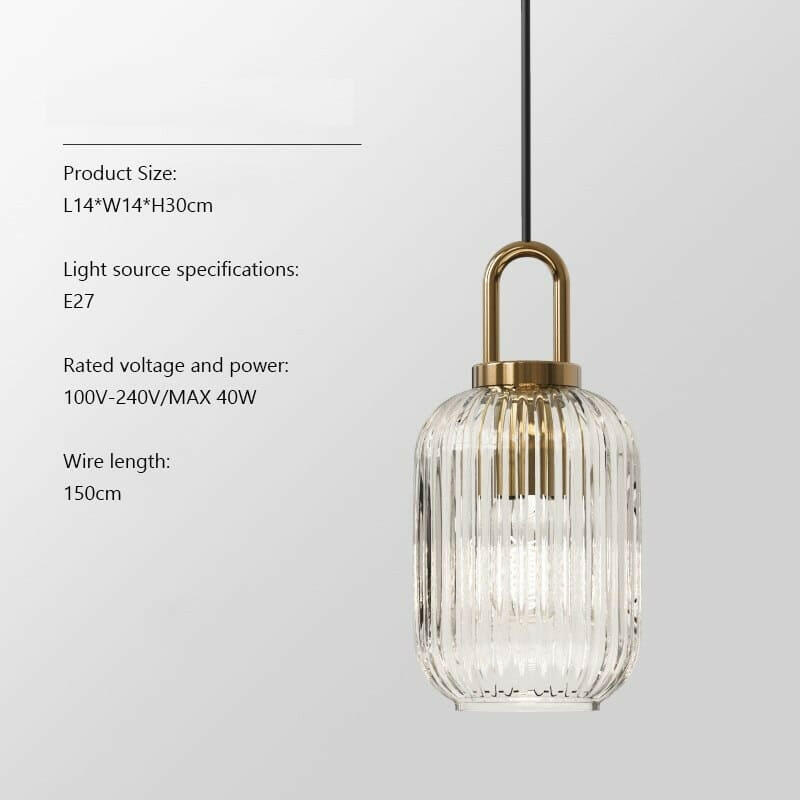 Ocker - Glass Pendant Lamp with Japanese Design