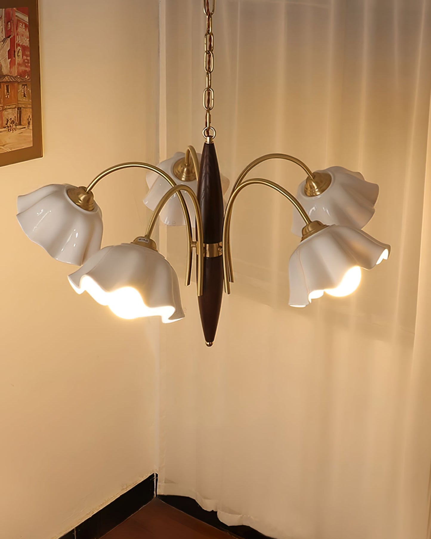 Olina Flower Ceramics Chandelier