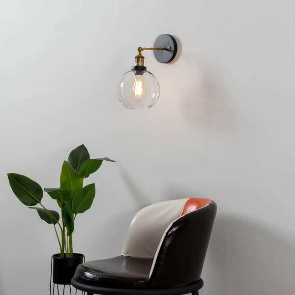 Olivia Retro Round Glass Light