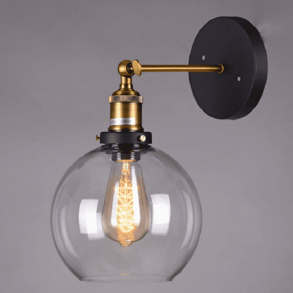 Olivia Retro Round Glass Light