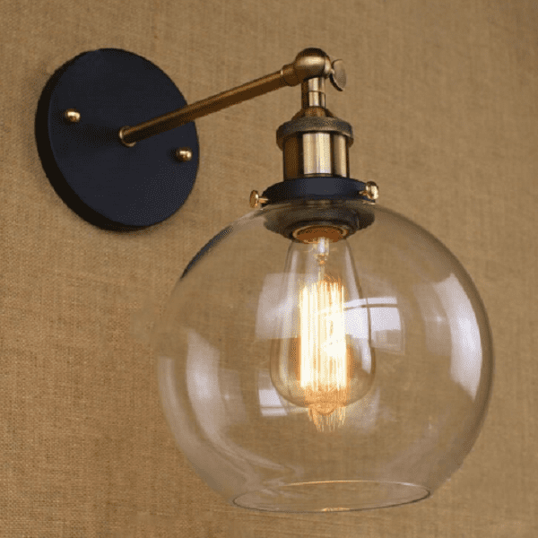 Olivia Retro Round Glass Light