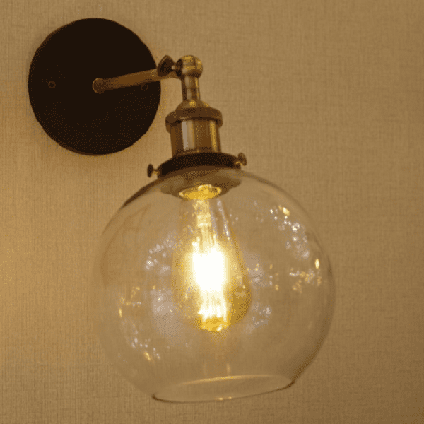 Olivia Retro Round Glass Light