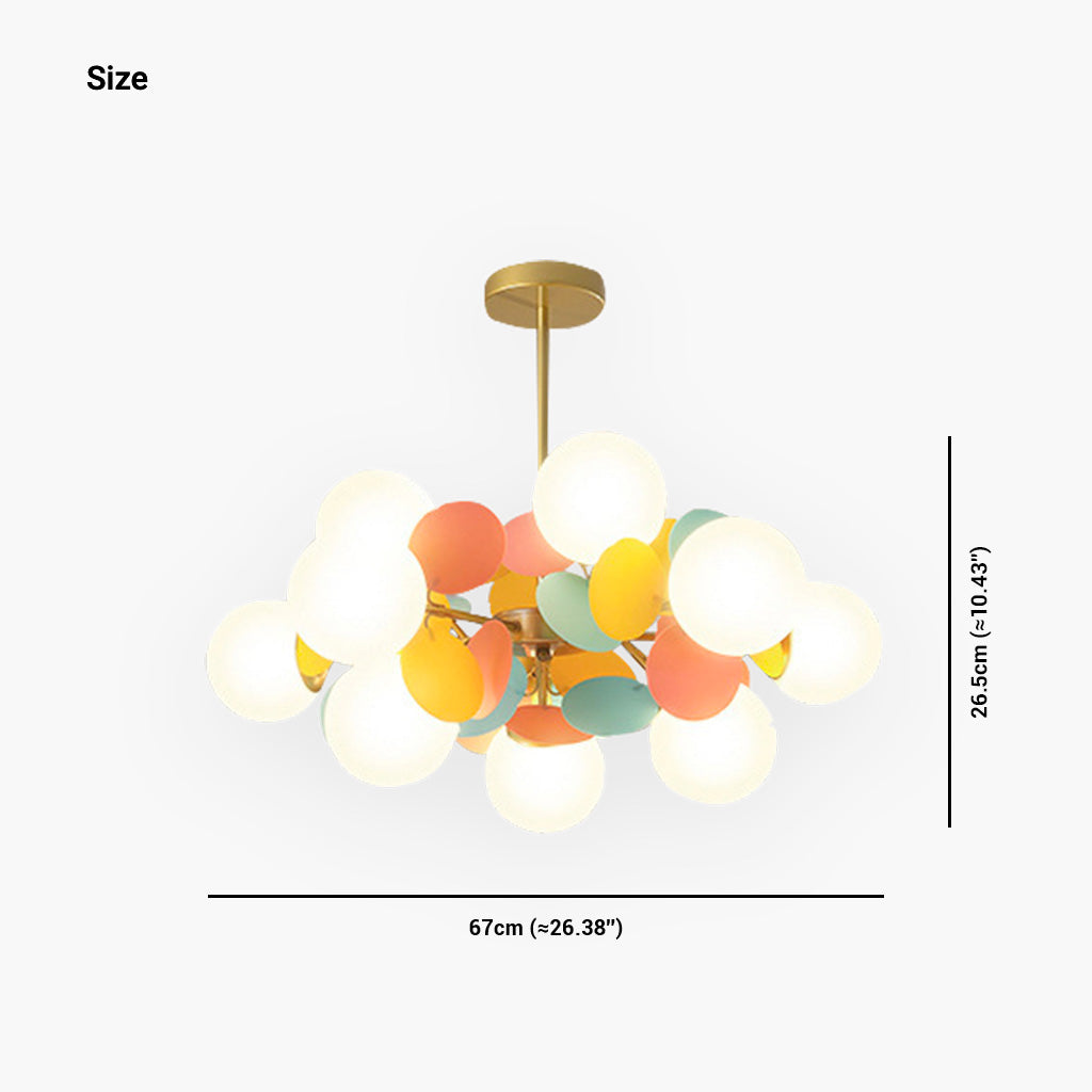 Chandelier Modern Artistic Opal Colorful Branch