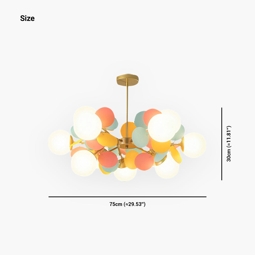 Chandelier Modern Artistic Opal Colorful Branch