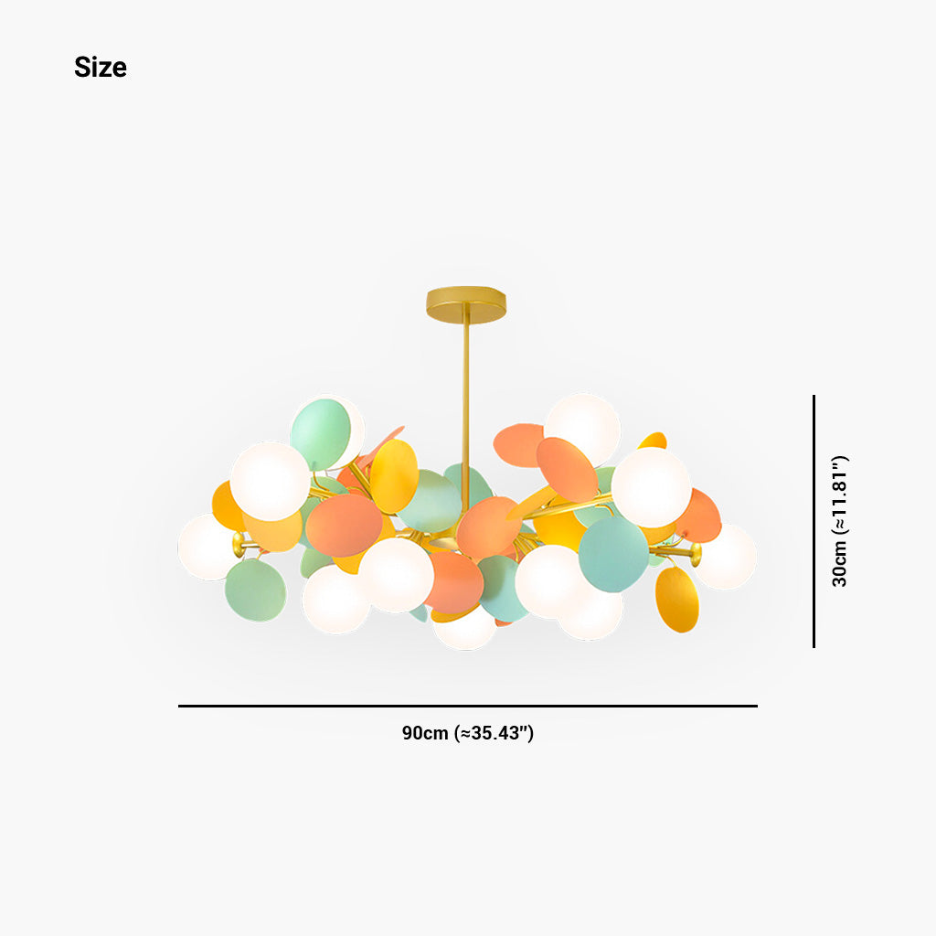 Chandelier Modern Artistic Opal Colorful Branch