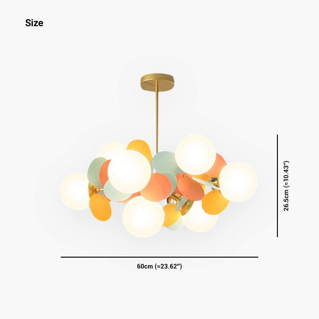 Chandelier Modern Artistic Opal Colorful Branch