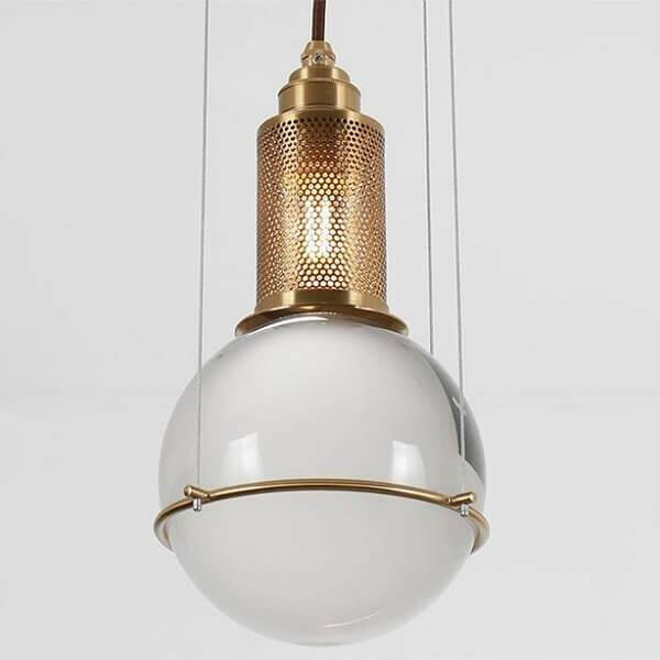 Opal Round Glass Sphere Pendant Light