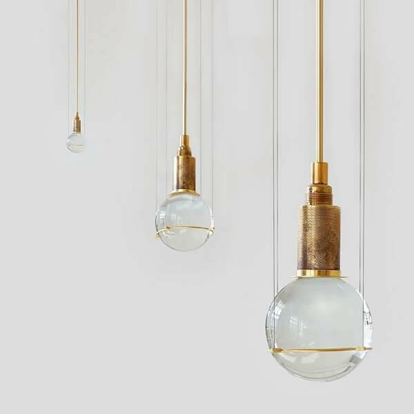 Opal Round Glass Sphere Pendant Light