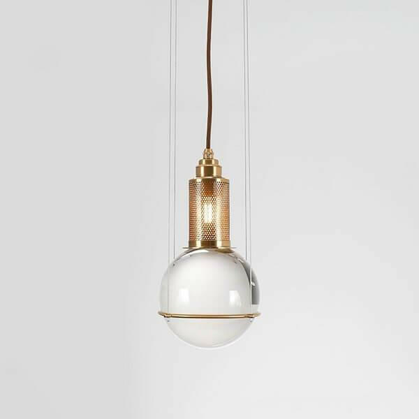 Opal Round Glass Sphere Pendant Light