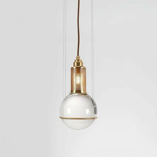 Opal Round Glass Sphere Pendant Light