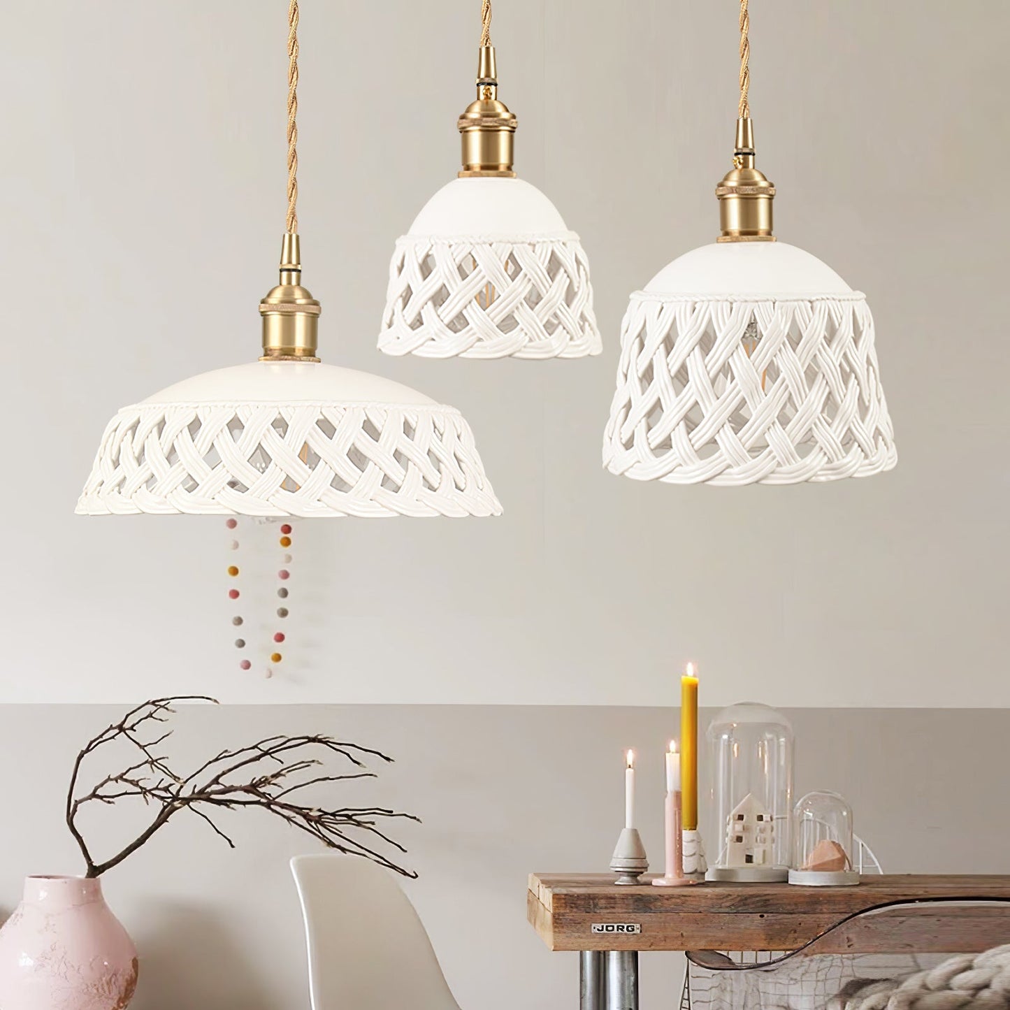 Miira Brass Pendant Swag Light