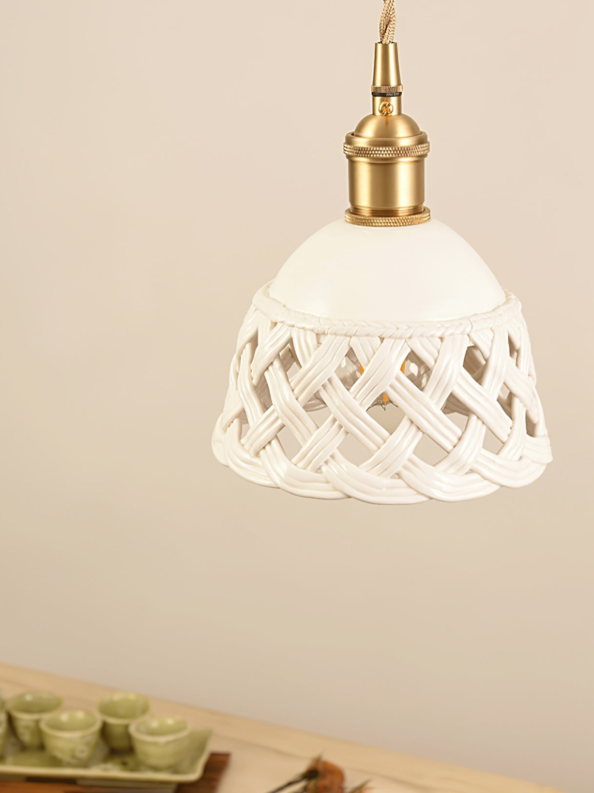 Miira Brass Pendant Swag Light
