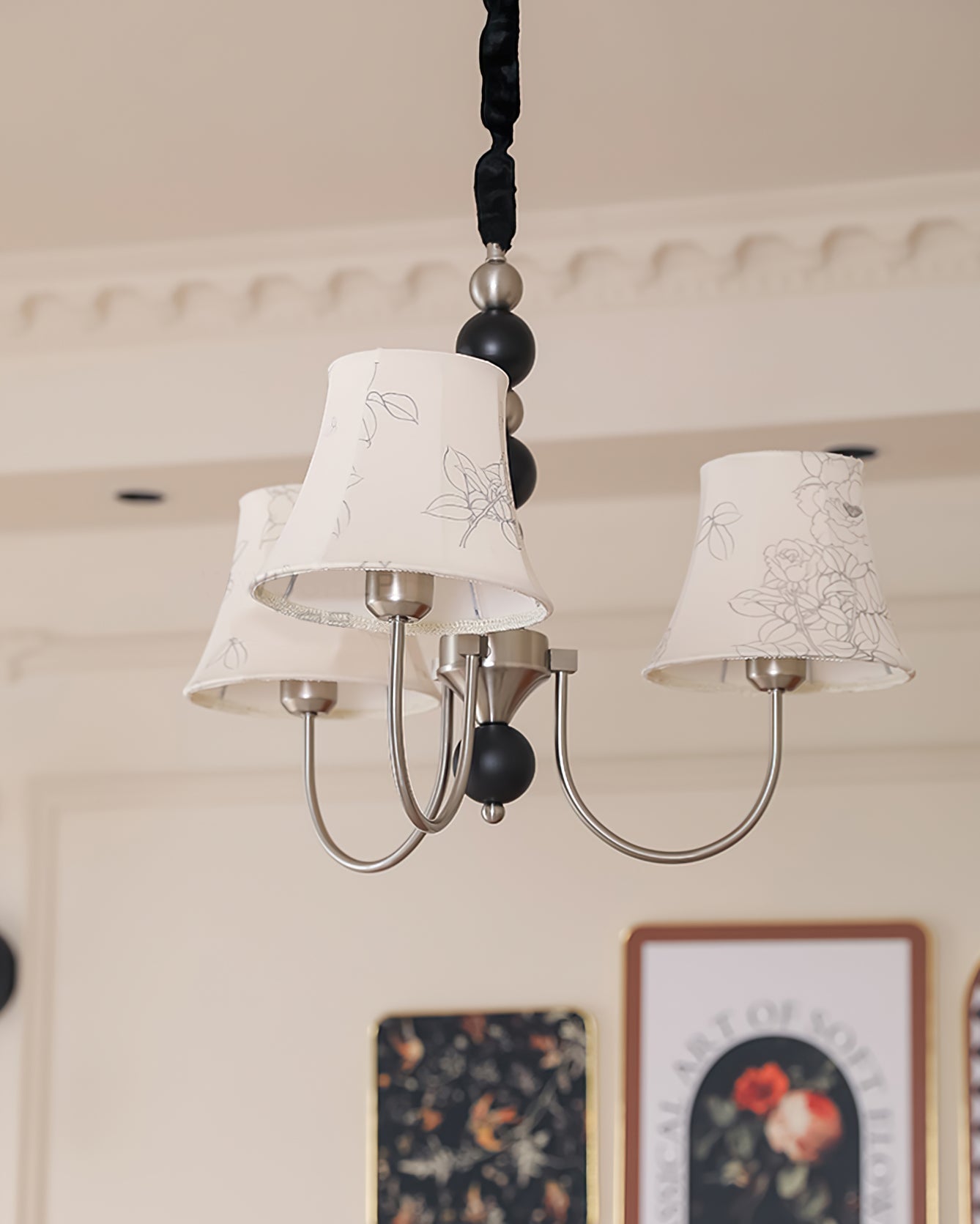 Orchid Fabric Chandelier