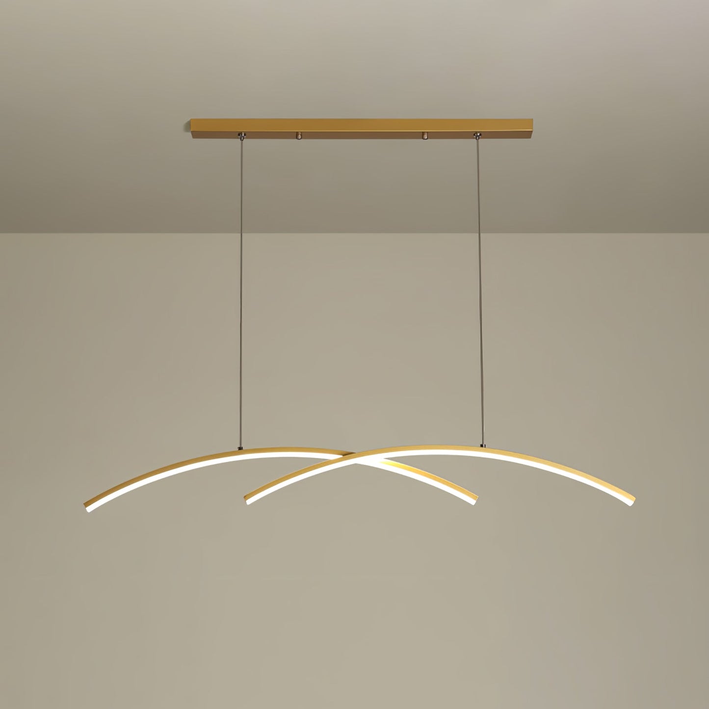 Oscillating Strip Island Chandelier