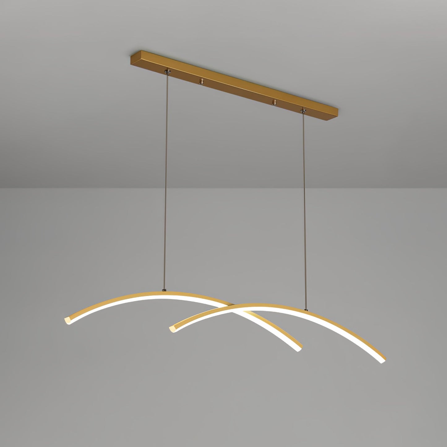 Oscillating Strip Island Chandelier