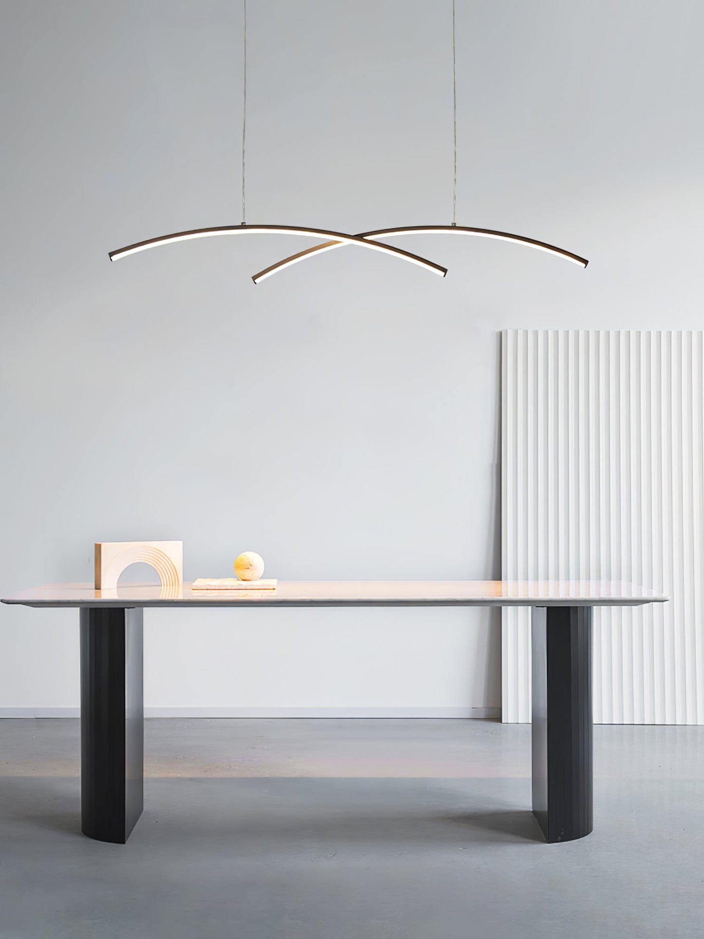 Oscillating Strip Island Chandelier