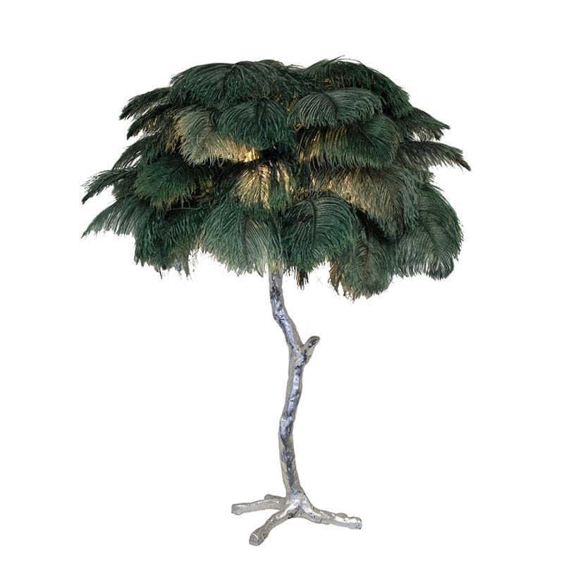 Ostrich Feather Table Lamp