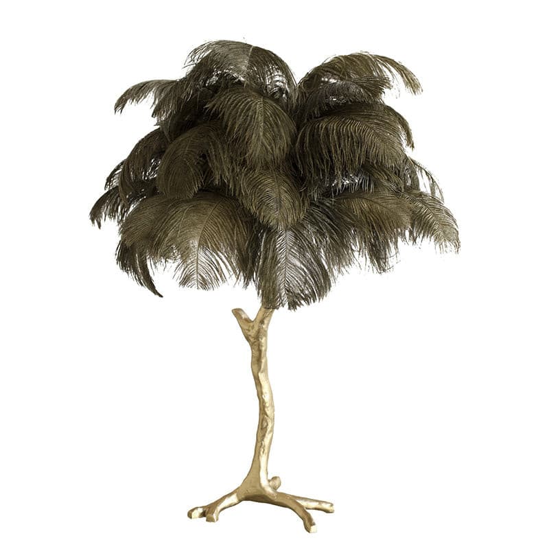 Ostrich Feather Table Lamp