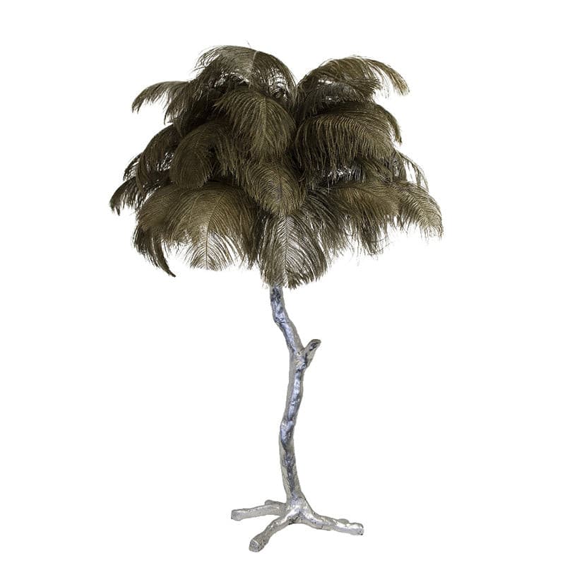 Ostrich Feather Table Lamp