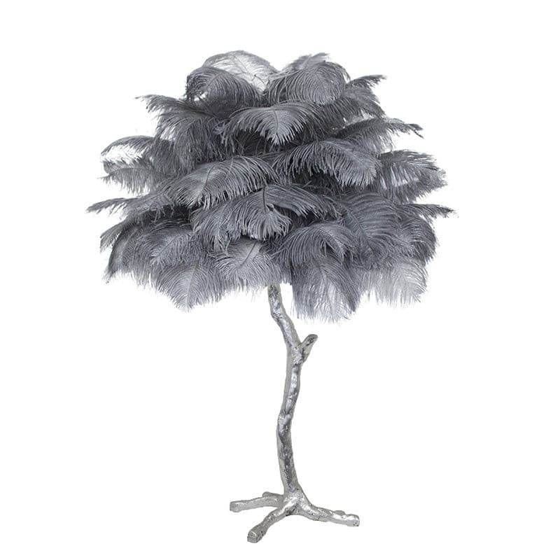 Ostrich Feather Table Lamp