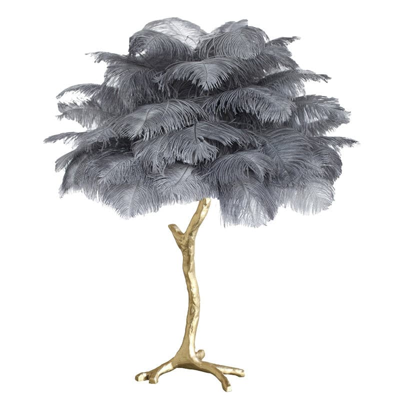 Ostrich Feather Table Lamp