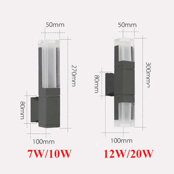 Outdoor Motion Sensor LED Waterproof Wall Sconce Light