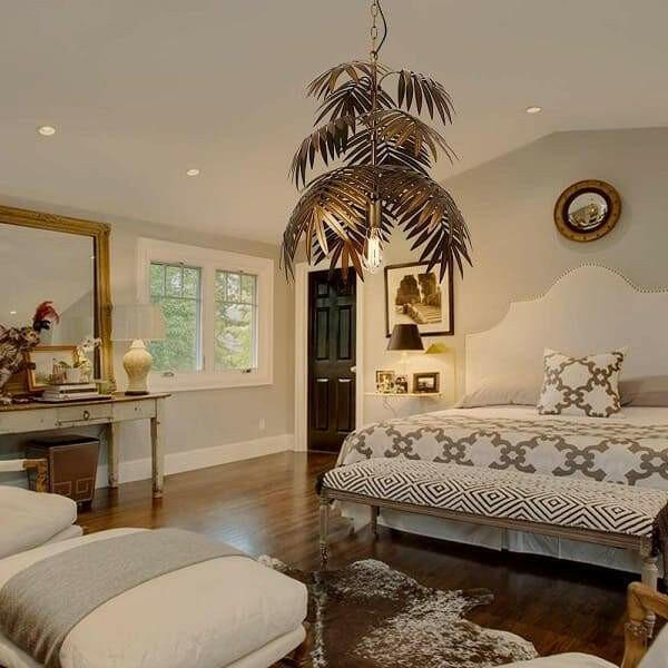 JEUNEU Palm - Antique Bronze Chandelier