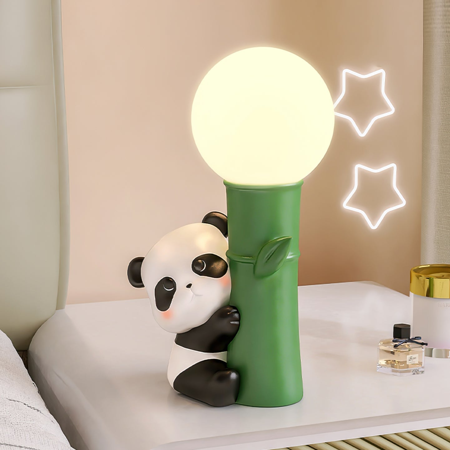 Panda Bamboo Table Lamp