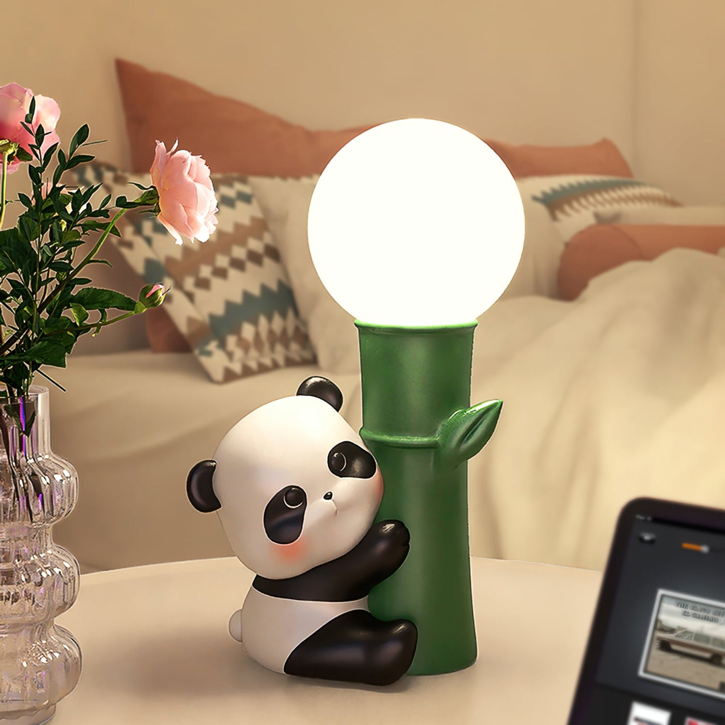 Panda Bamboo Table Lamp