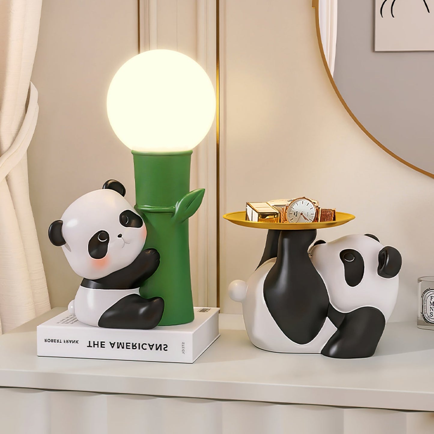Panda Bamboo Table Lamp