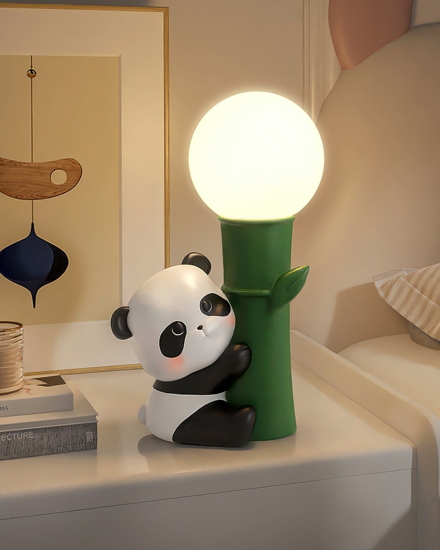 Panda Bamboo Table Lamp