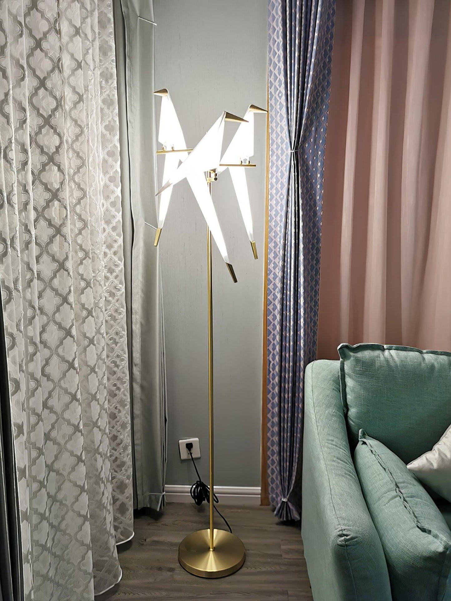 Paper Crane Bird Floor Lamp