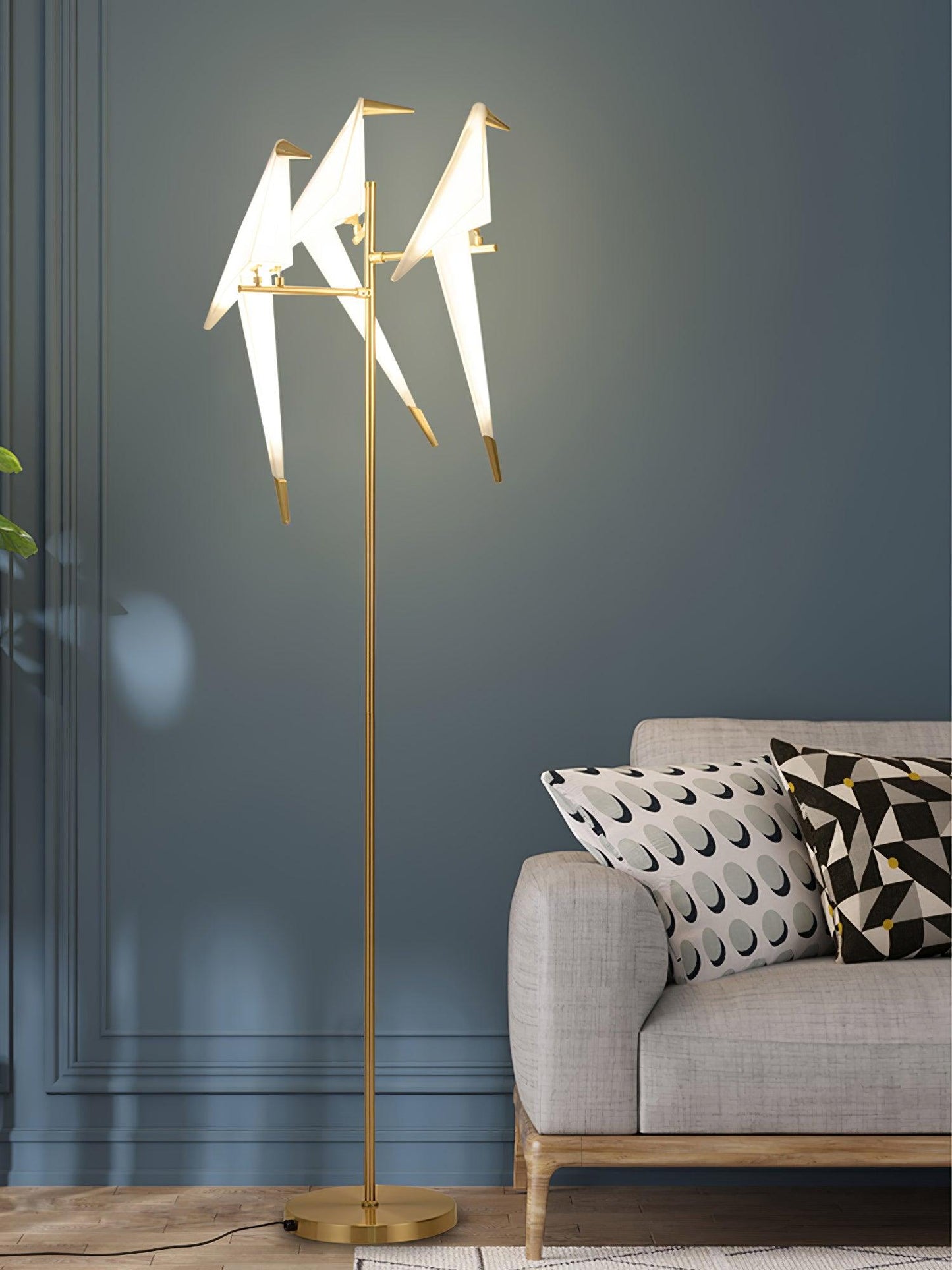 Paper Crane Bird Floor Lamp
