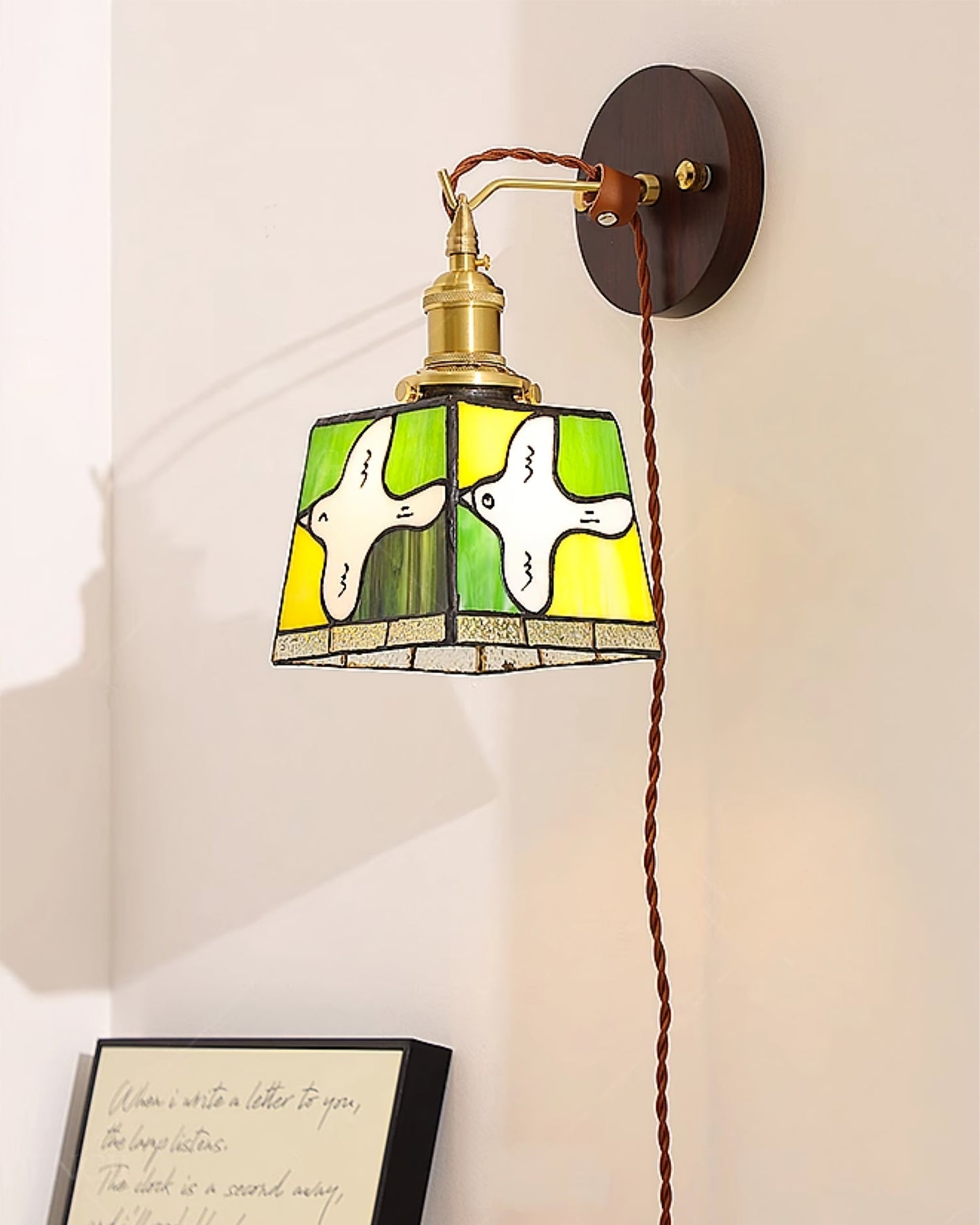 Peace Dove Plug In Wall Lamp