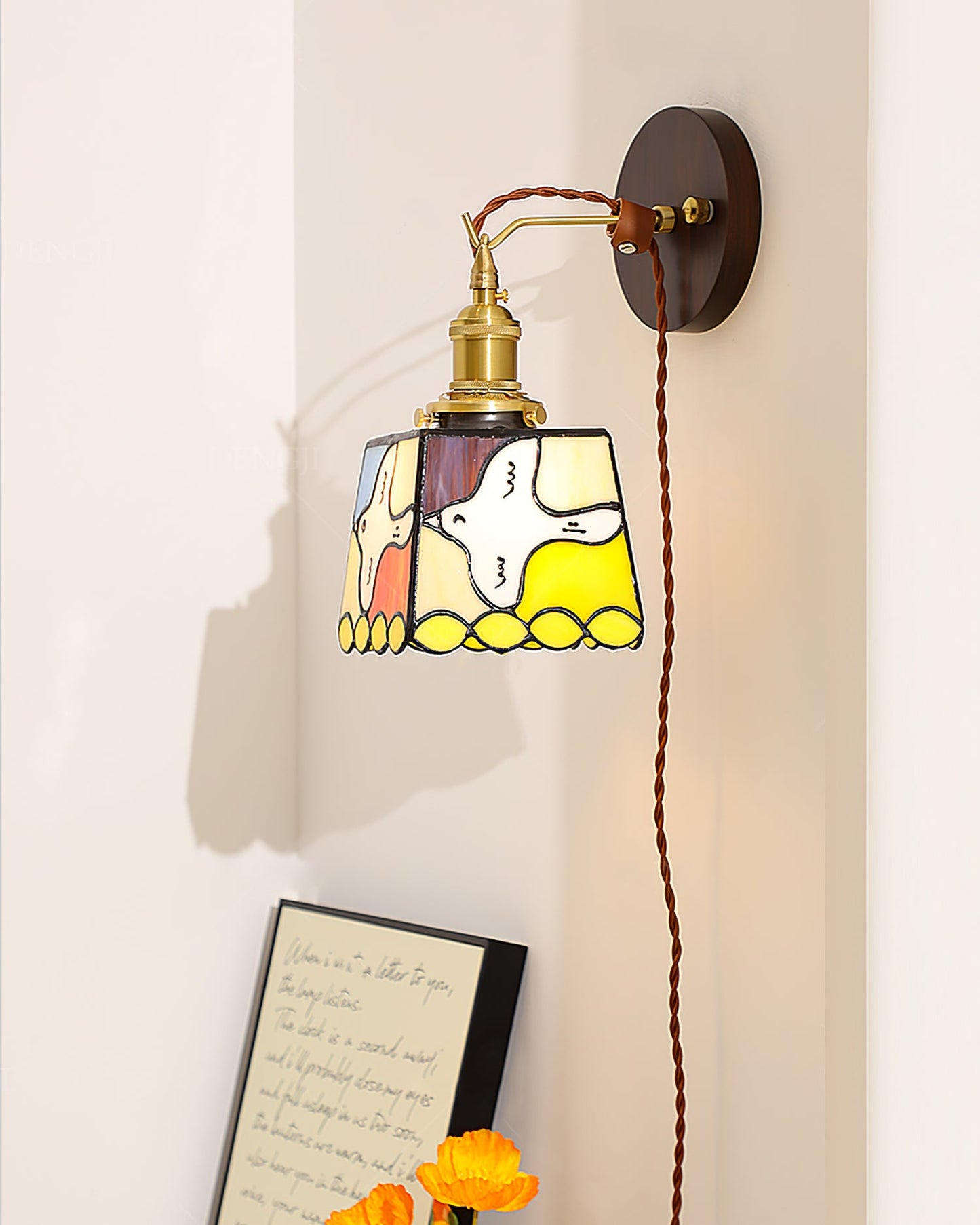 Peace Dove Plug In Wall Lamp