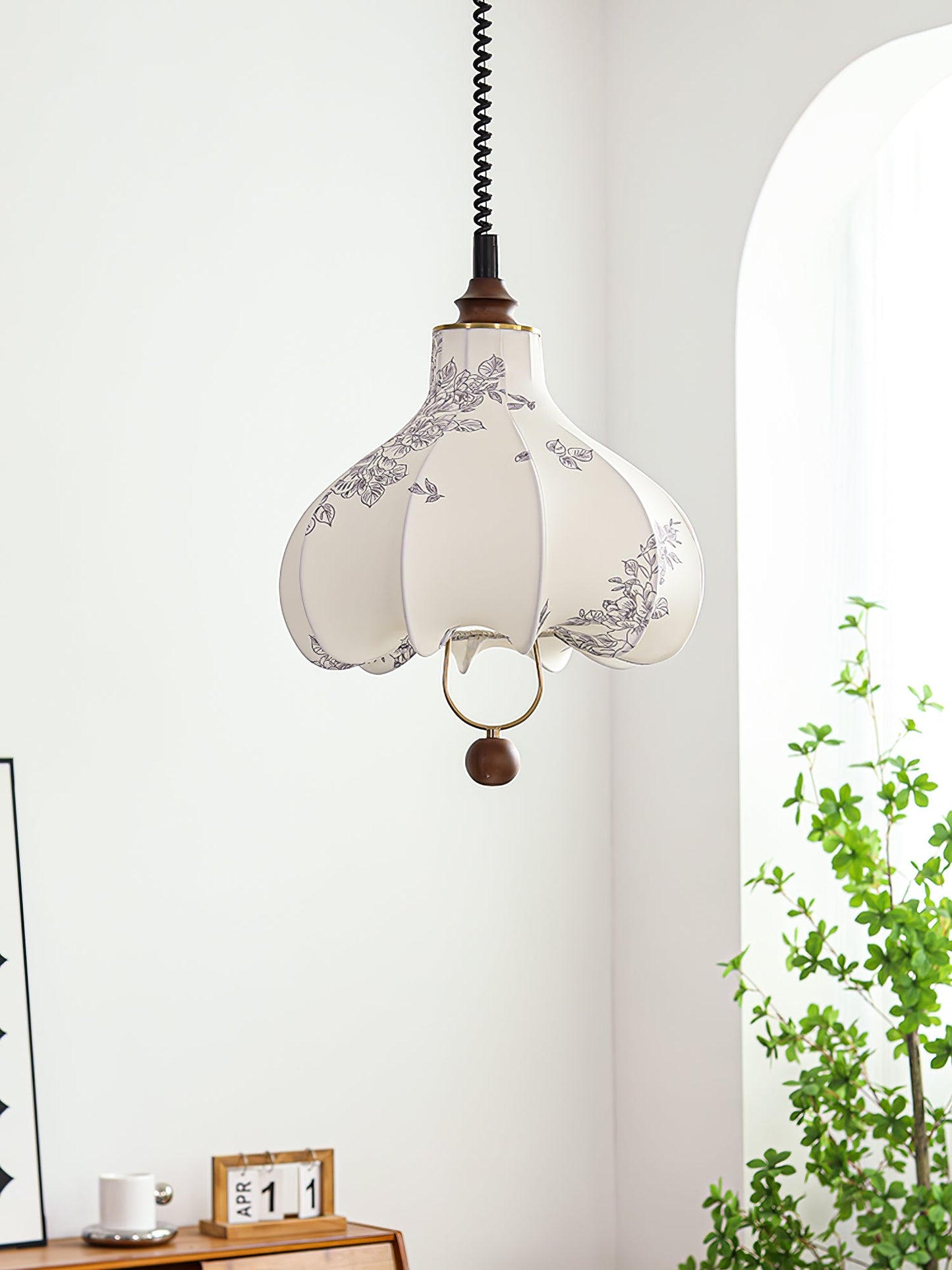 Pear Fabric Pendant Light